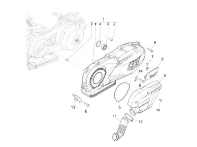 Engine casing cover
